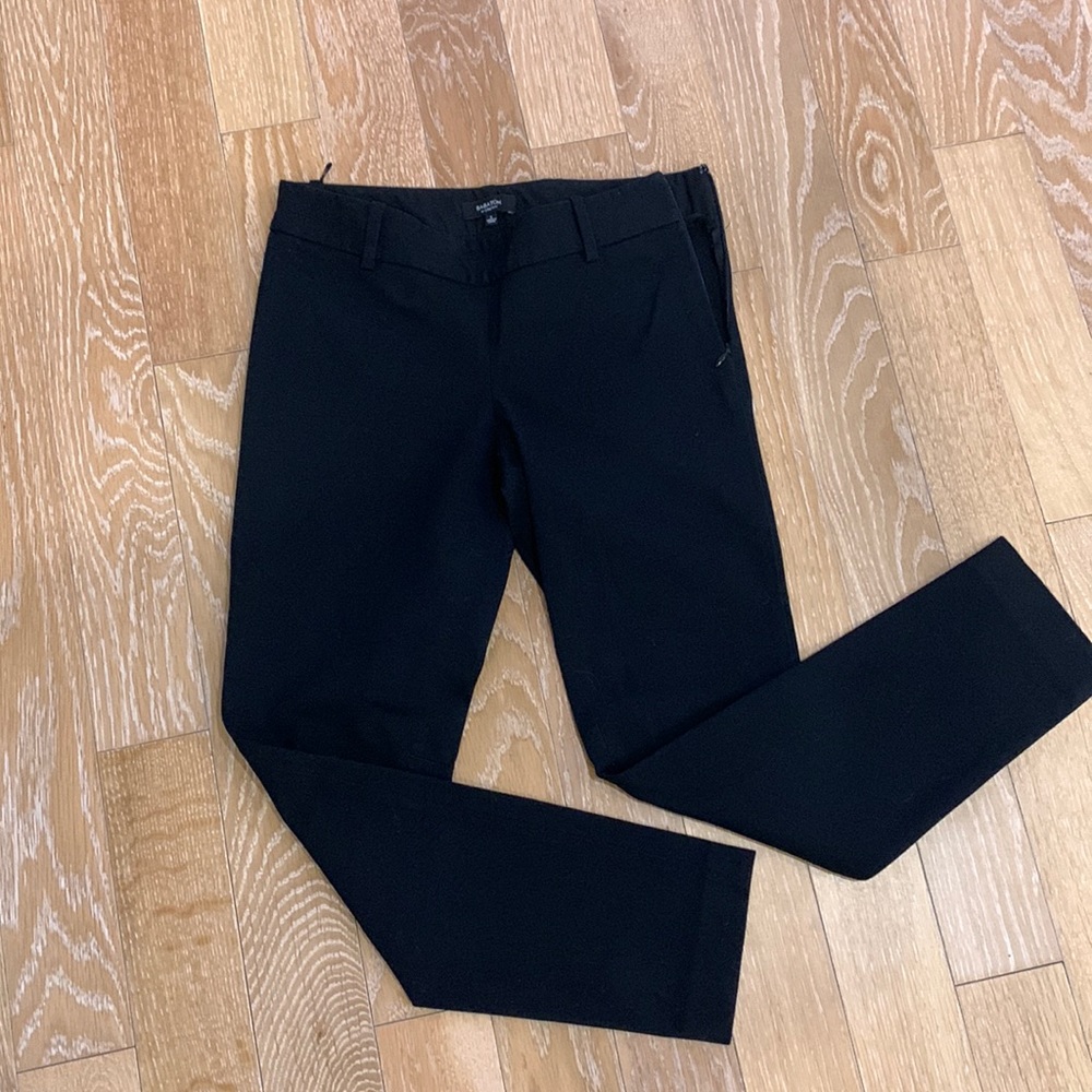 Babaton black cigarette pant with belt loops and side zipper, bi-stretch